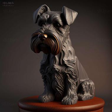 3D model Zwergschnauzer dog (STL)